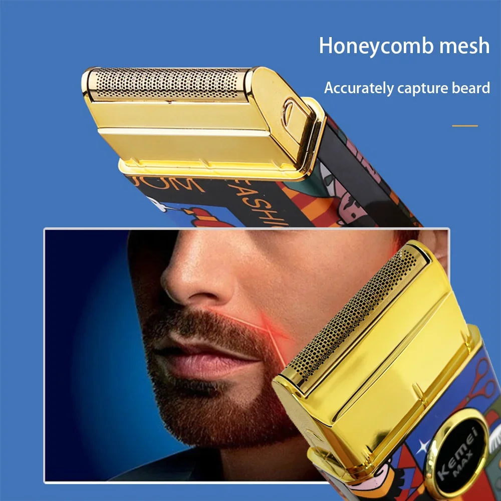 Kemei KM-RS7098 Titanium Double Foil Reciprocating Shaver