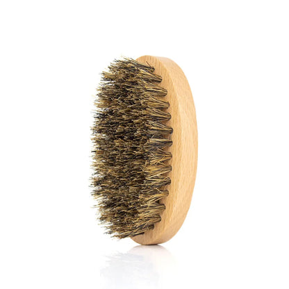 Natural Boar Bristle Beard Brush for Men Bamboo Face Massage