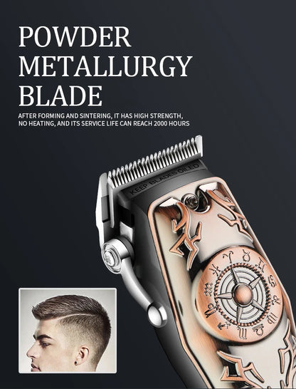 Kemei Cordless Professional Hair Clipper Barber Trimmer  Kit KM-2617