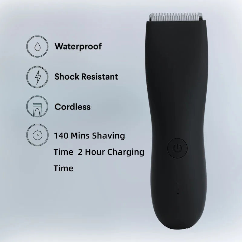 Men's Electric Groin Hair Trimmer Pubic Hair Removal Intimate Areas