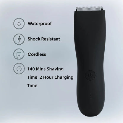 Men's Electric Groin Hair Trimmer Pubic Hair Removal Intimate Areas