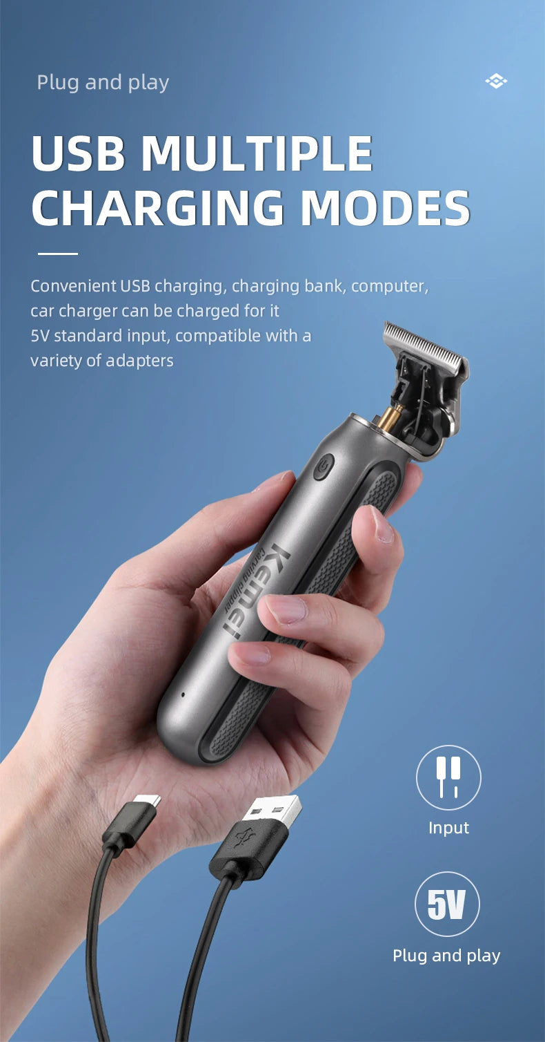 Kemei 10W Hair Clippers Men Beard Trimmer Cutter