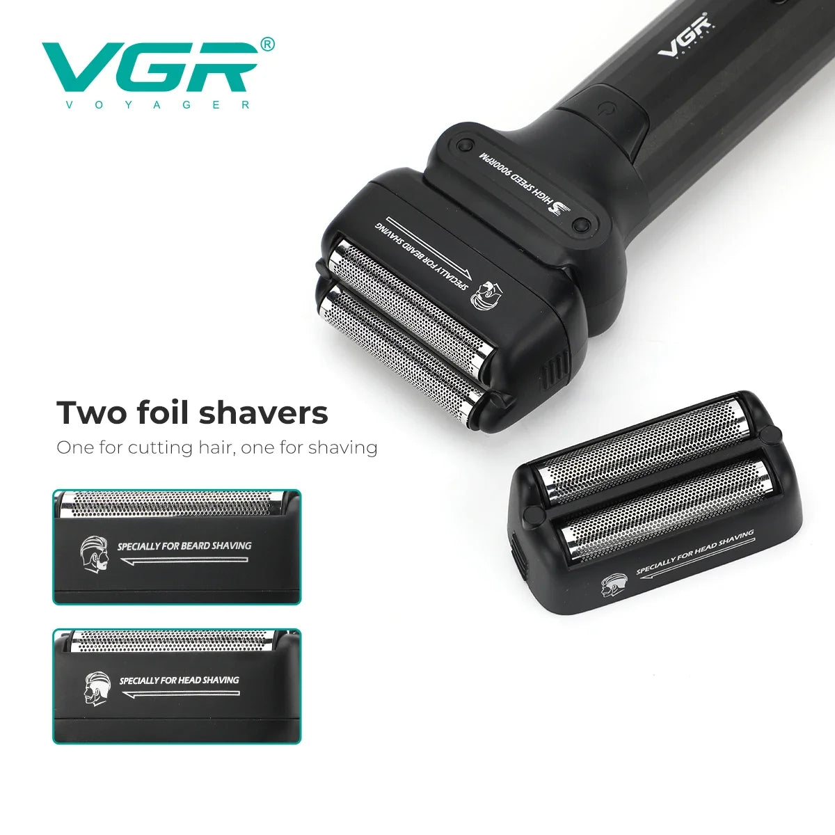 VGR Electric Shaver Professional Shaving Machine 9000 RPM V-368