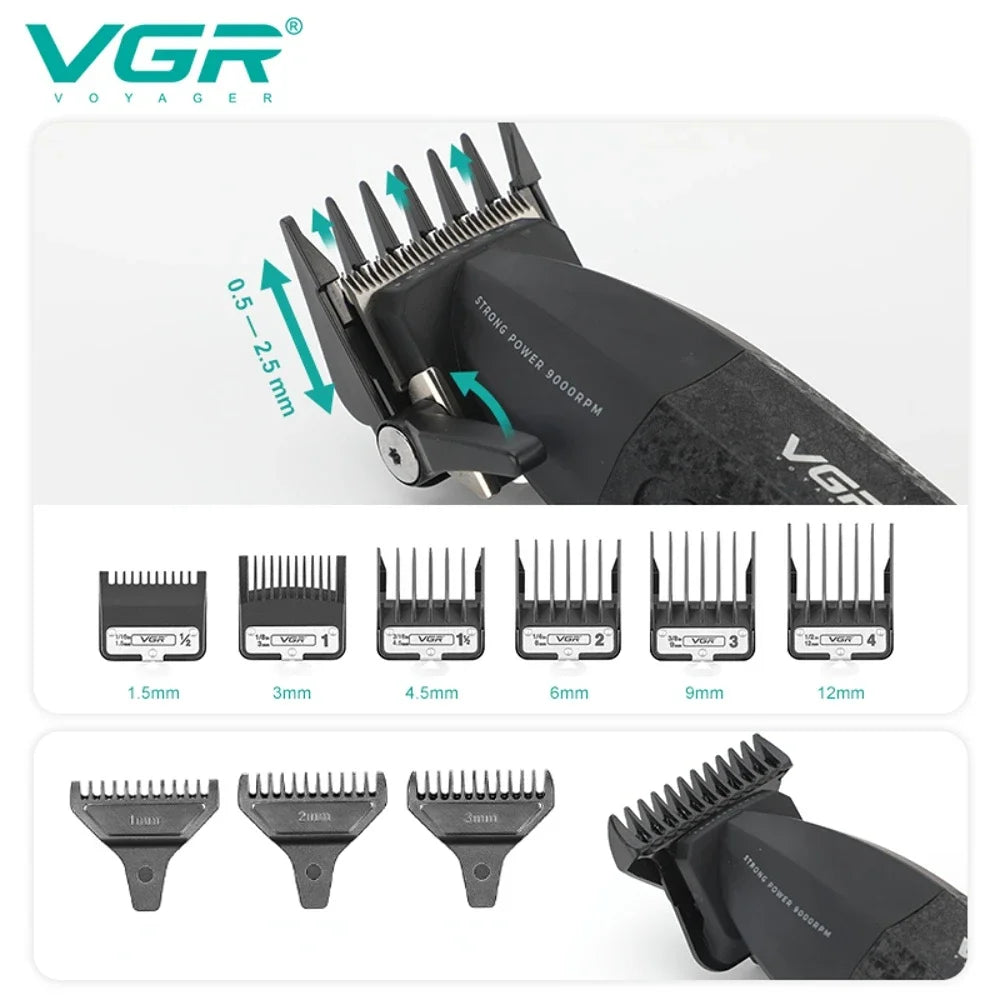VGR Professional Hair Trimmer Barber Electric Hair Clipper V-640