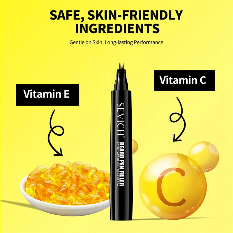 Beard Filler Pen Men Beard Pencil Filler Color Dye Pen