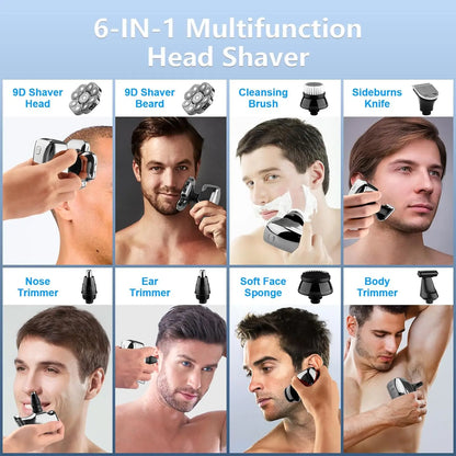 Grooming Kit 6 in1 Head Electric Shaver For Men Beard Hair Trimmer