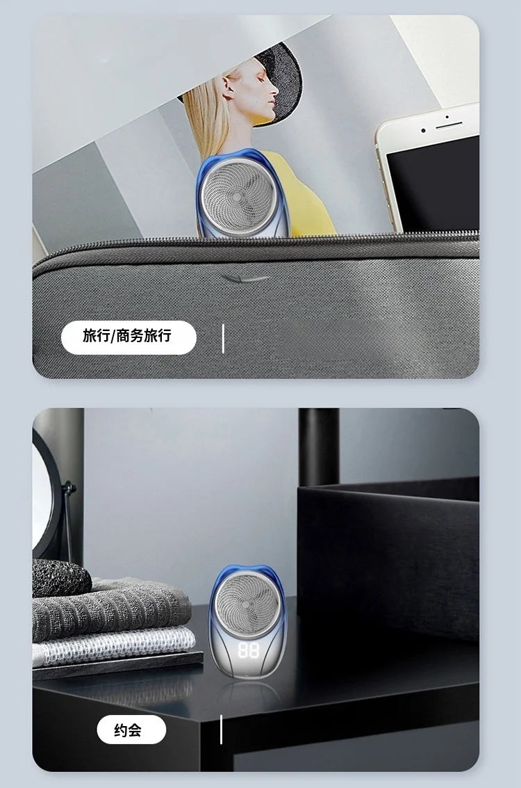 Portable rechargeable shaver full body washable shaver set