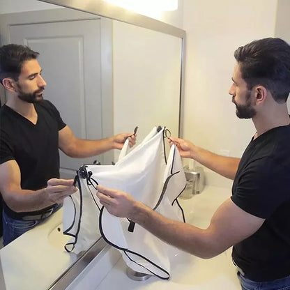 Men's shaving edge wrapped apron Add cloth bag