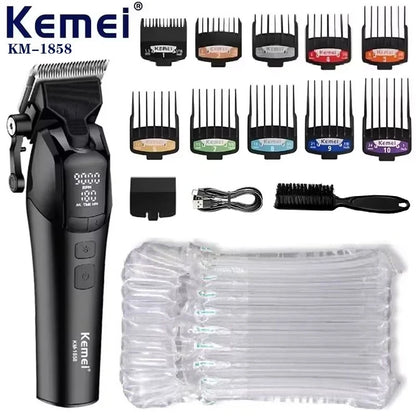 KEMEI 1858 DLC Blade Electric Hair Clipper Professional Barber
