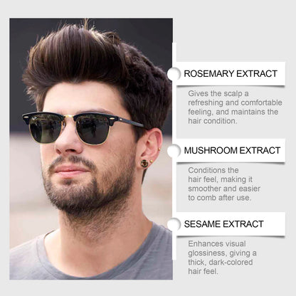 Men Hair Dye Shampoo 3 in 1 for Gray White Hair Coverage