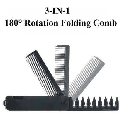 Multifunctional 3-in-1 Plastic Folding Pocket Combs