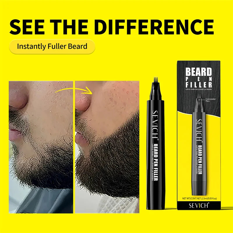 High-quality Beard Filler Pen Waterproof Black Brown Beard Coloring
