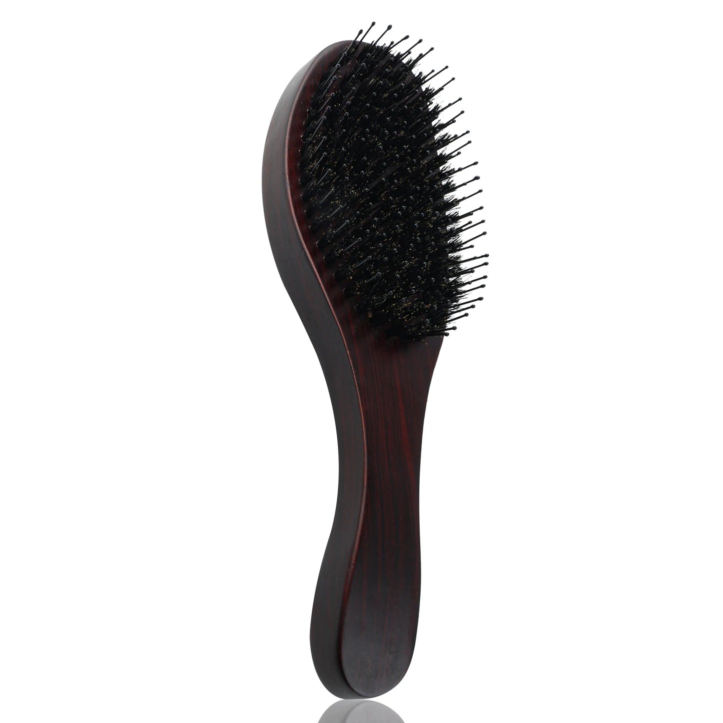Boar Bristle Oval Shape Hair Brush Antistatic Oil Head Wave Brush