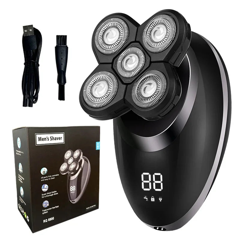 5 In 1 Electric Shaver For Men Bald Head Hair Clipper Nose Trimmer Razor