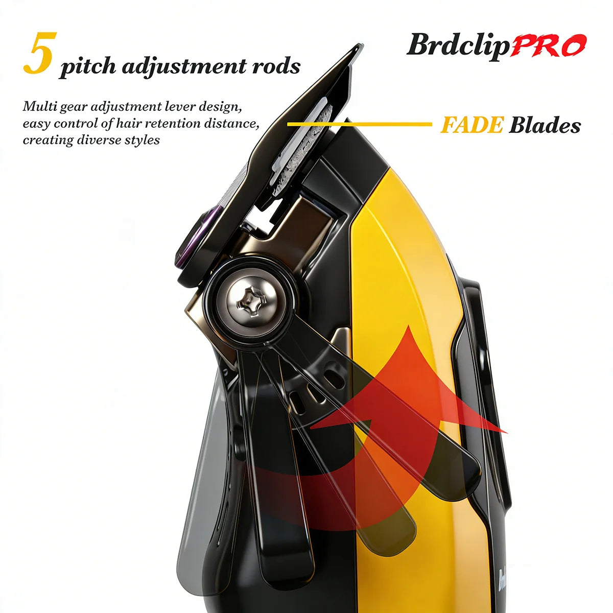 Professional Hair Clippers Rechargeable Hair Trimmer BRD-619
