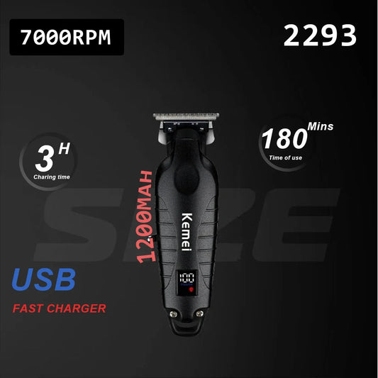 KM2293 Professional Hair Salon Electric Cordless Men's Trimmer