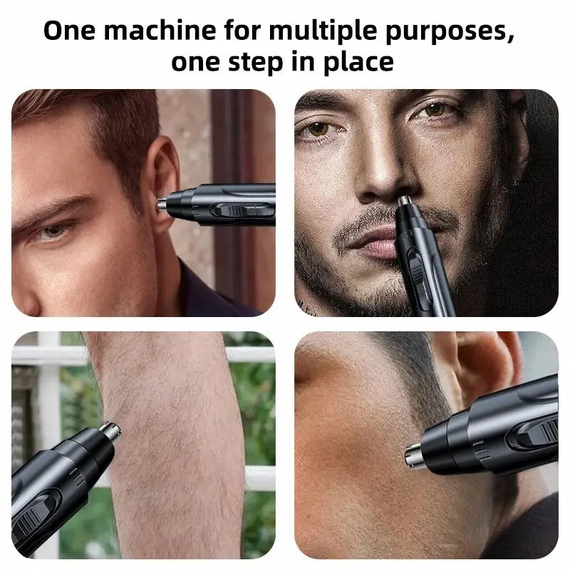 Black Electric Nose Hair Trimmer Ear and Nose Hair Trimmer
