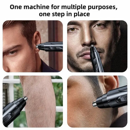 Black Electric Nose Hair Trimmer Ear and Nose Hair Trimmer