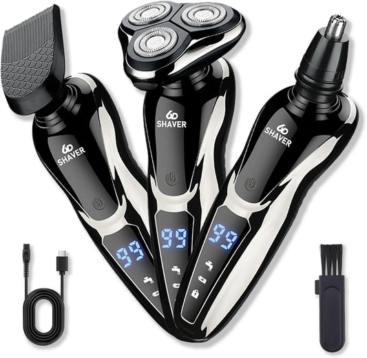 Rechargeable Electric Shaver for Men All in One Trimmer Set