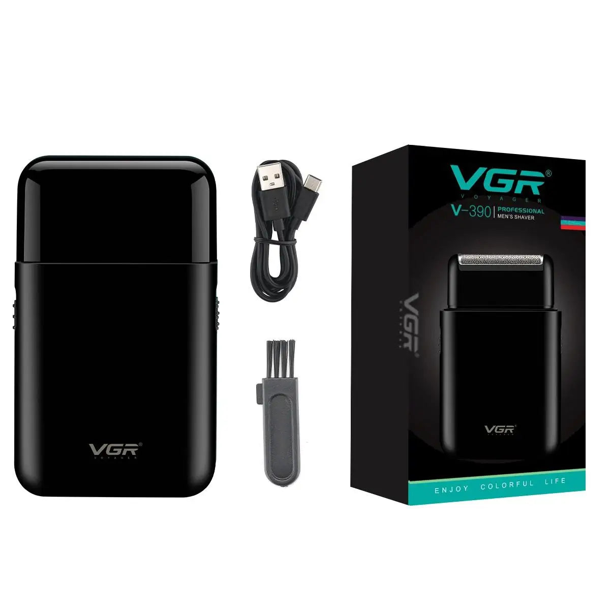 VGR 390 mini single blade cordless beard trimmer razor