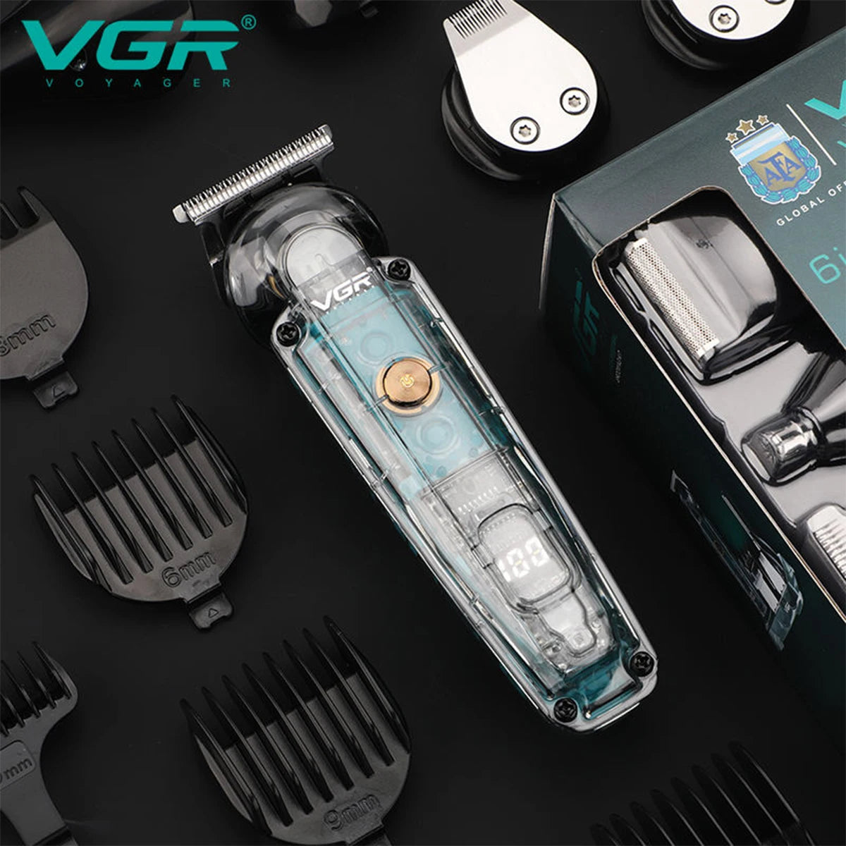 VGR 102 6-in-1 high-end men's hair clipper professional shaver