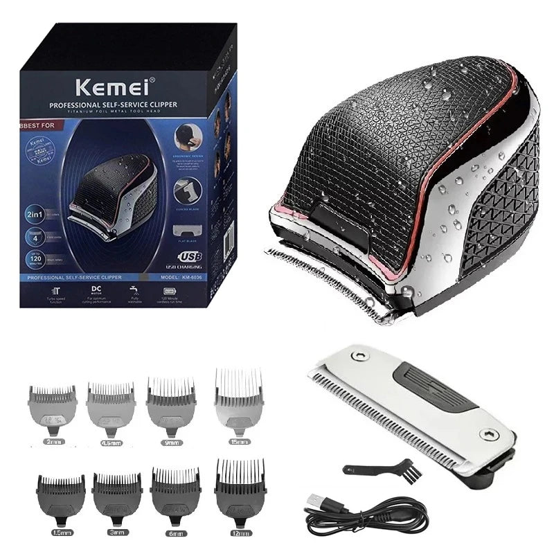 Wet & Dry Self-Haircut Electric Beard Hair Trimmer For Men