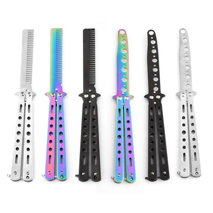 Portable Butterfly Training Foldable Trainer Pocket Comb