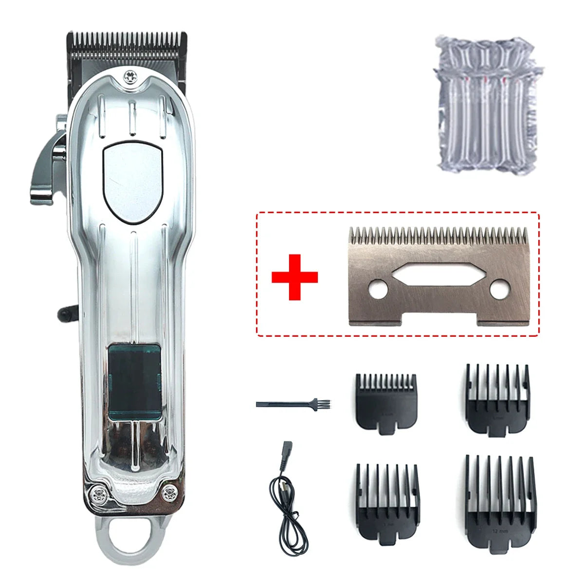 Professional Hair Clipper for Men 10W High Power LED Display