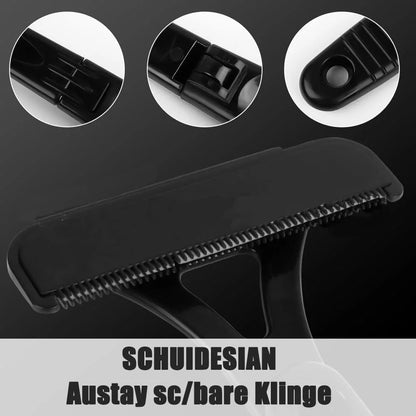 Black Men's Foldable Back Shaver Razor Trimmer