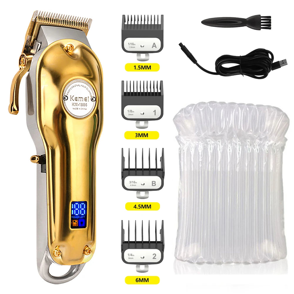 Kemei Full Metal Hair Trimmer For Men Beard Trimmer