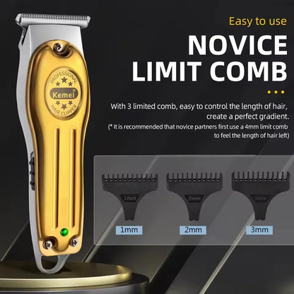 Kemei Electric Gold Silver Color Hair Trimmer Kemei Km-679