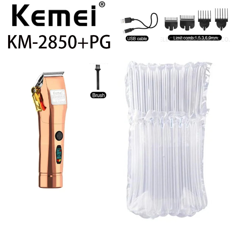 Kemei KM-2850+PG 2023 new metal electric hair clipper