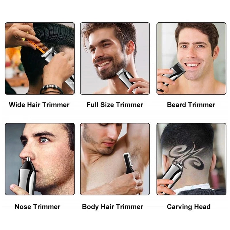 All In One Beard Hair Trimmer For Men Grooming Kit