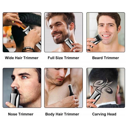 All In One Beard Hair Trimmer For Men Grooming Kit