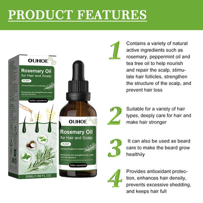 Rosemary Hair Growth Oil Hair Care Thickness Deep Nourishing