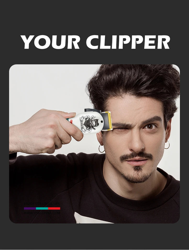 VGR Hair Trimmer Cordless Haircut Machine Electric Beard Clipper
