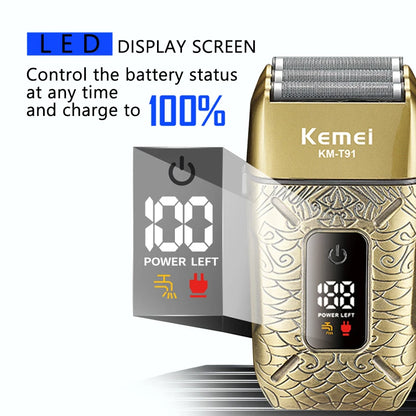 Kemei Electric Triple Blades Razor Rechargeable Barber KM-T91