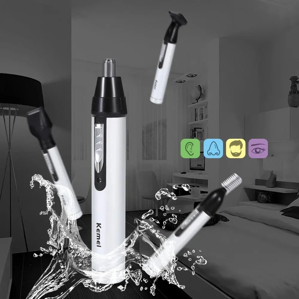 Kemei 6650 4in1 Rechargeable Nose Ear Hair Trimmer