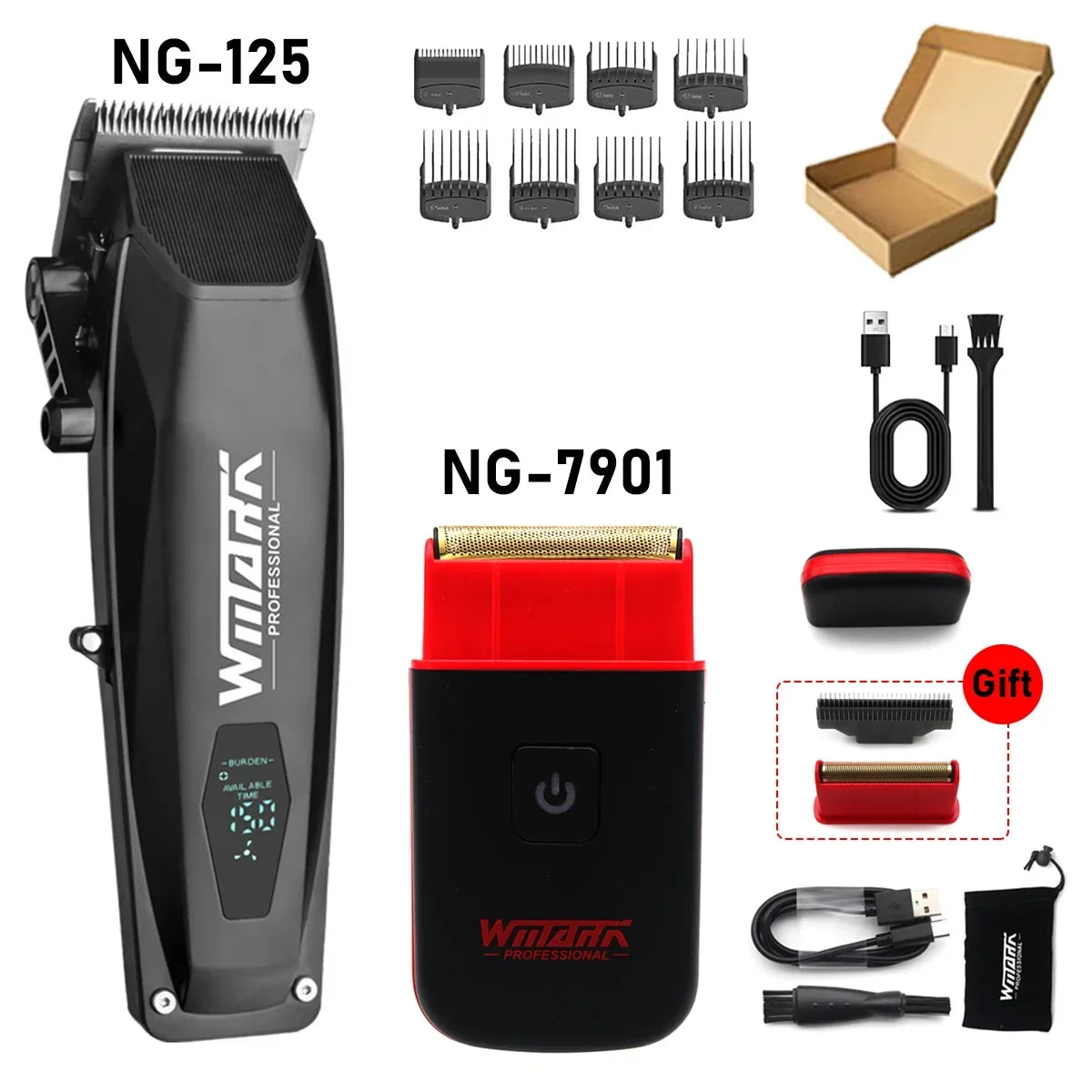WMARK NG-125 7901 Professional Hair Clipper Kit for Men