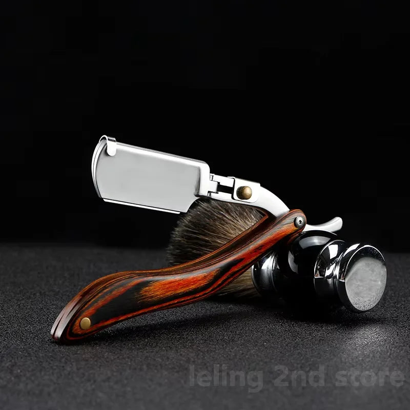 Senior wood handle blade shaving razors barber shaver