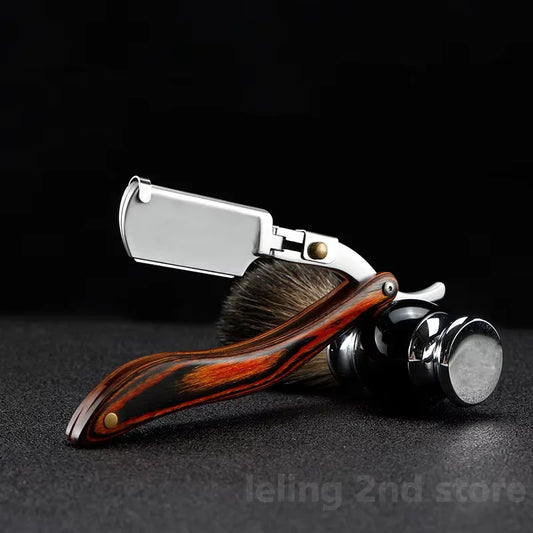 Senior wood handle blade shaving razors barber shaver