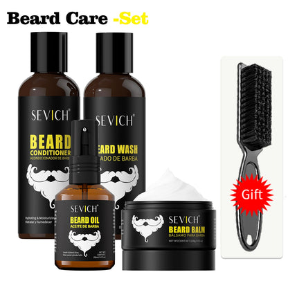 Natural Beard Growth Kit For Men Beard Thickening Care Oil