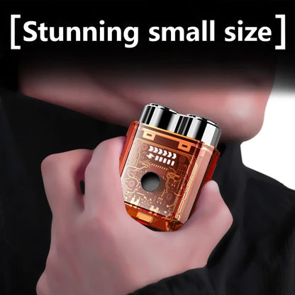 Portable mini electric men's shaver car-mounted double-head razor