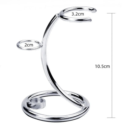 Men Shaving Brush Holder Manual Razor Stand Zinc Beard Tool
