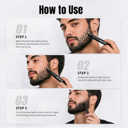 SEVICH Beard Filler Pen Waterproof Beard Coloring Pen Beard