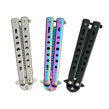 Foldable Comb Stainless Steel Practice Training Butterfly Comb