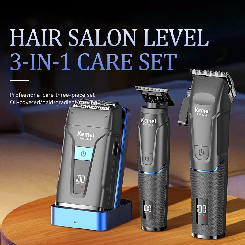 KEMEI Hair Salon Professional Hair Clipper and Shaving Set