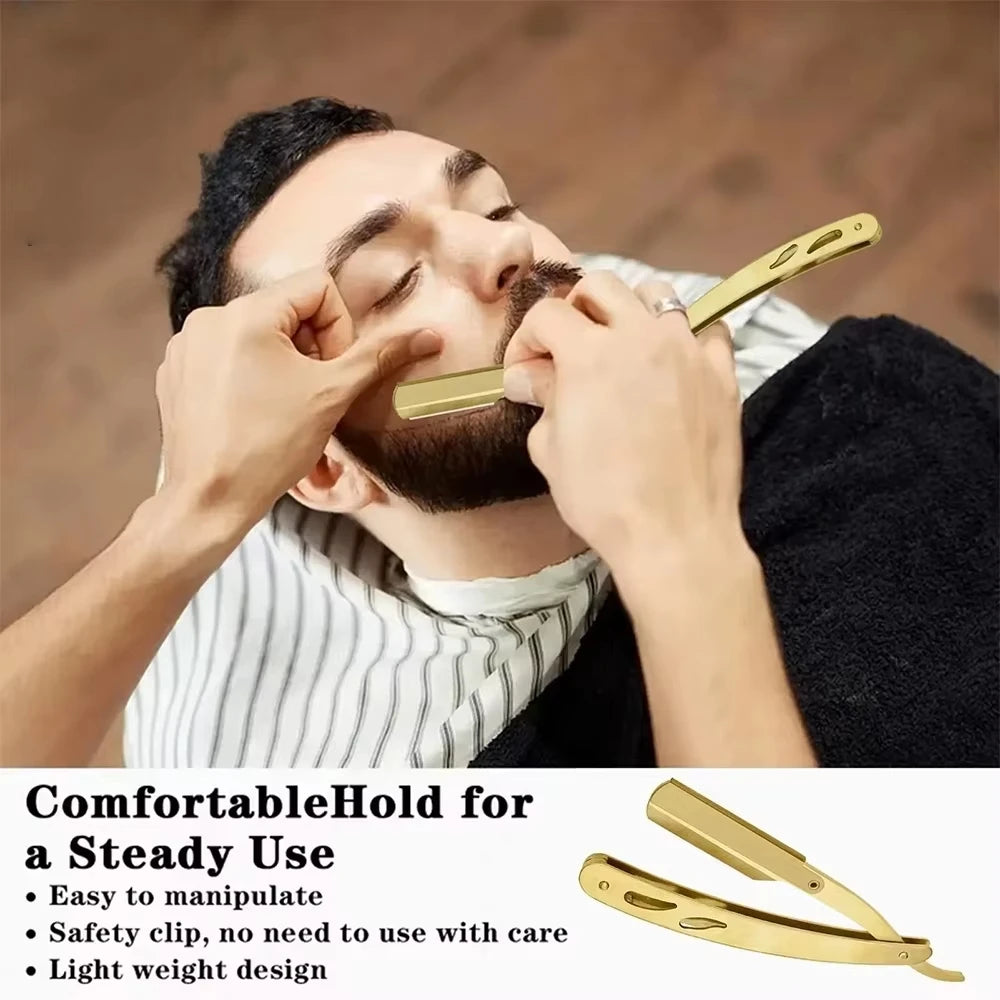 Barber Manual Shaving Razor Men Folding Beard Cutter