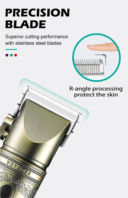 VGR Hair Clipper Professional Hair Trimmer LED Display V-697