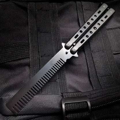 Foldable Comb Stainless Steel Practice Training Butterfly Comb